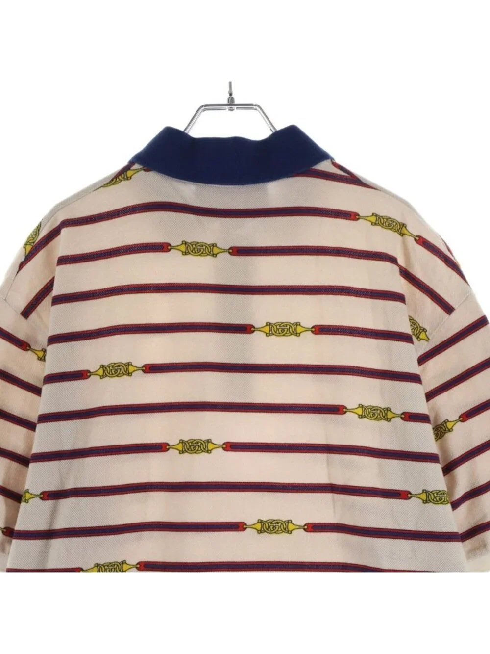 Gucci Polo Shirt Border Short Sleeve Beige